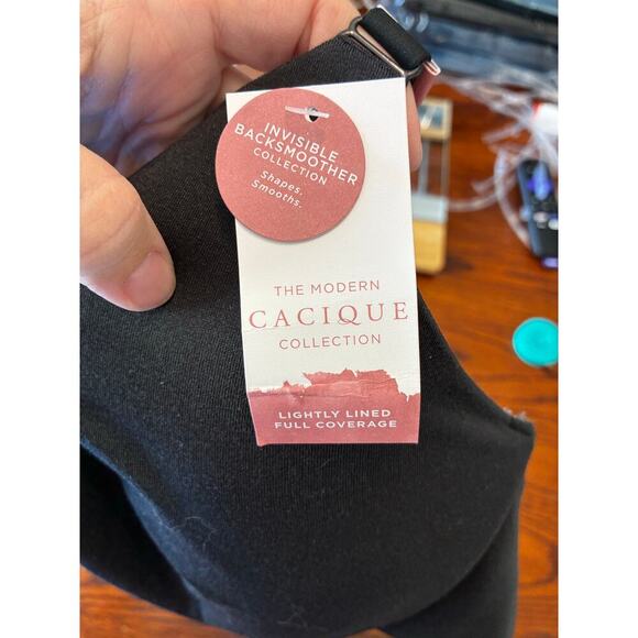 Cacique NEW Lightly Lined Full Coverage Bra Black Size 42DD - Picture 3 of 5